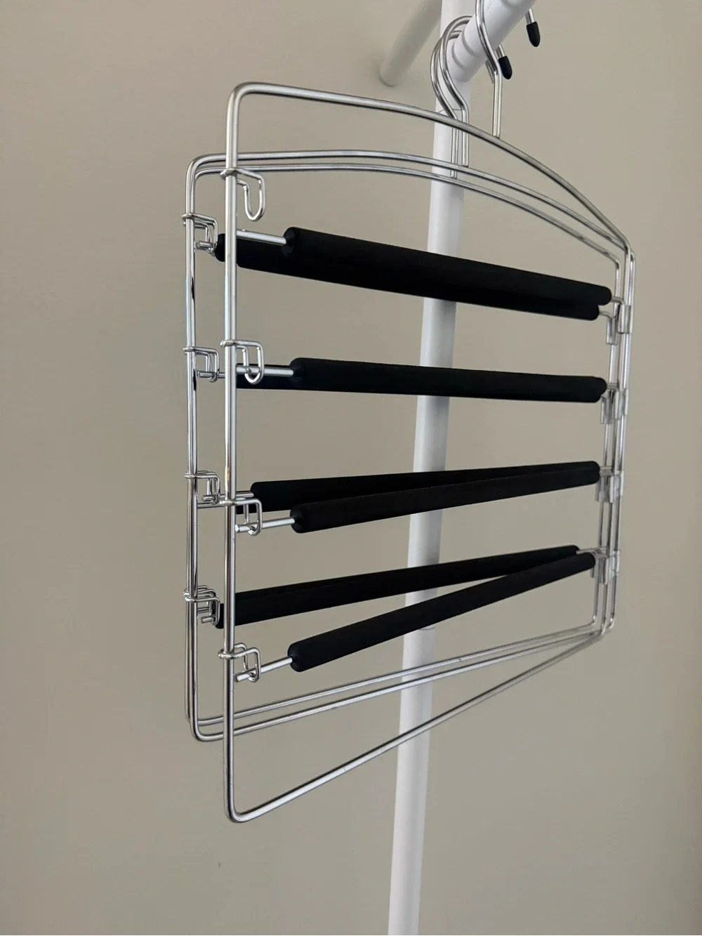 3 Multi-Tier Black & Chrome Hangers